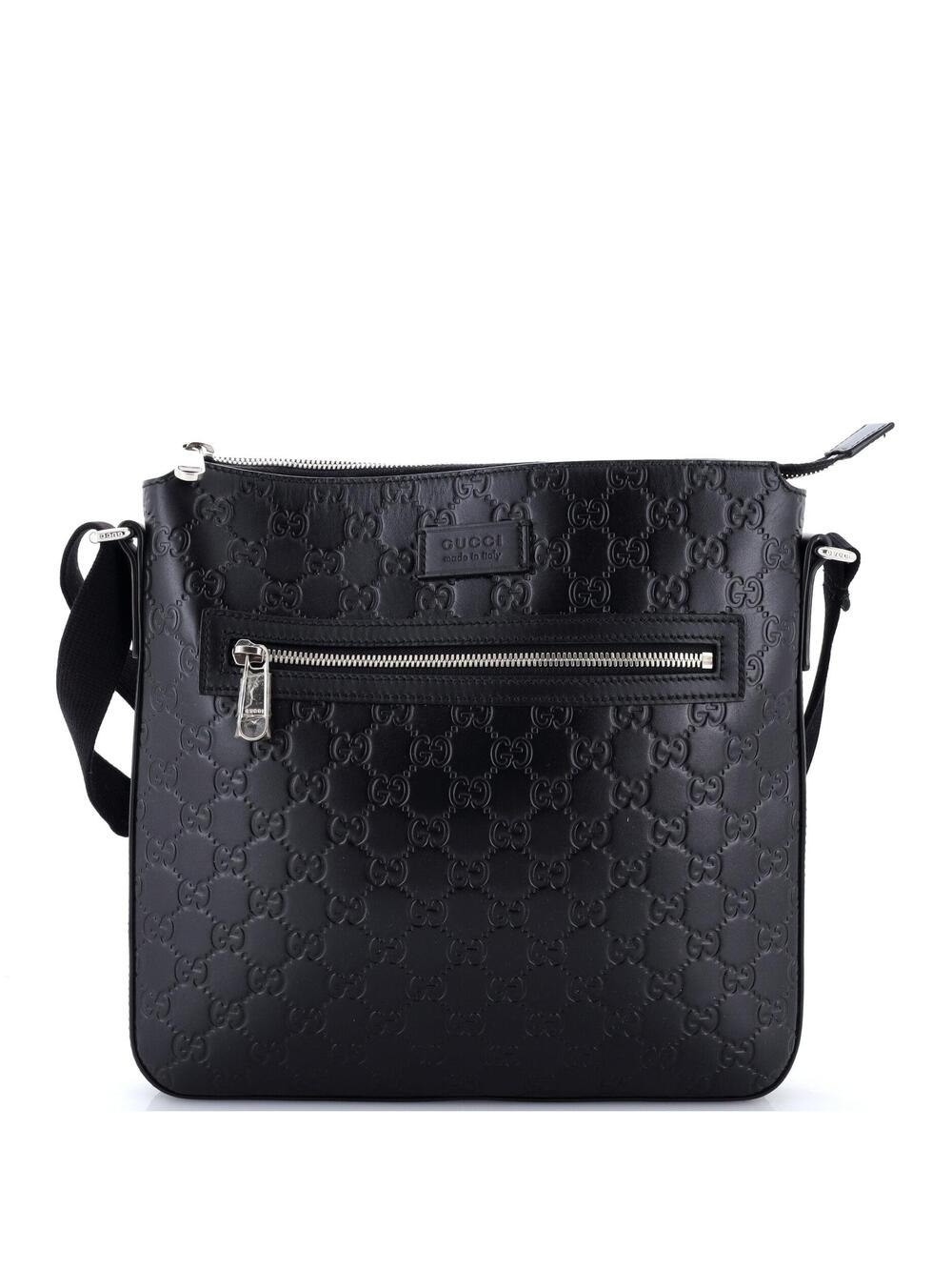 Signature Zip Messenger Bag Guccissima #296359G10B